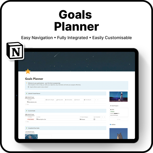 Studio Ghibli Theme - Goals Planner