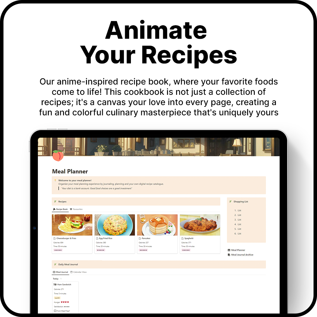 Anime Theme - Meal Planner – Mayclo