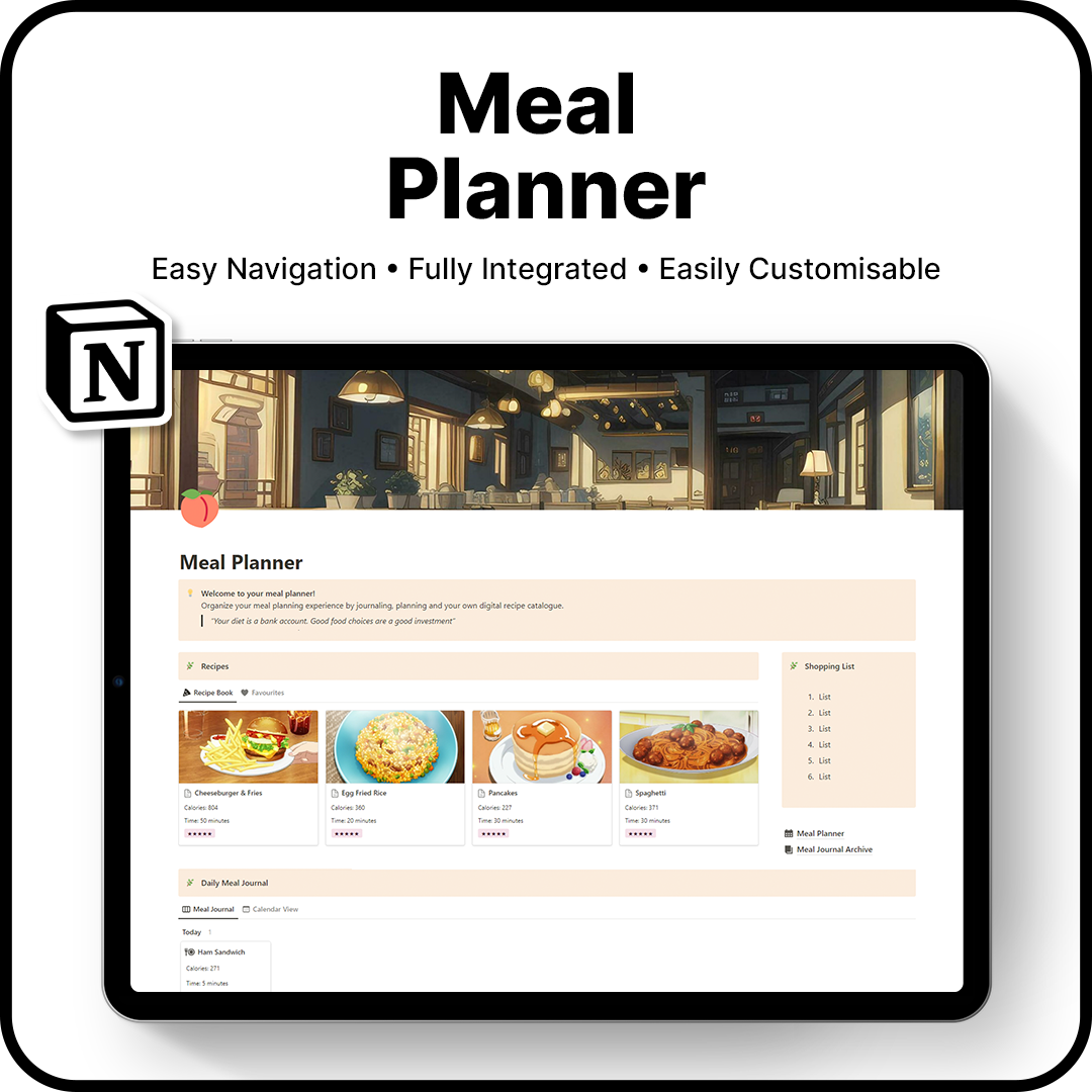 Anime Theme - Meal Planner