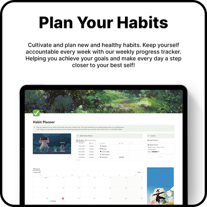 Studio Ghibli Theme - Routine & Habit Tracker